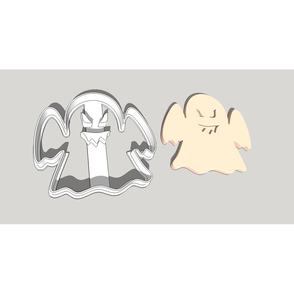 Cortador de biscoitos fantasma impressão 3D (peça PLA)