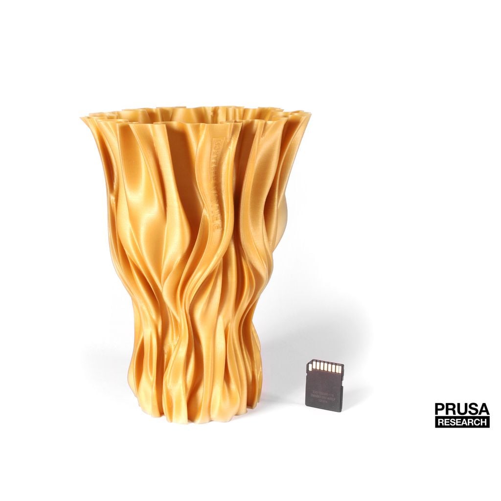 Vaso decorativo impresso 3D com textura fluida