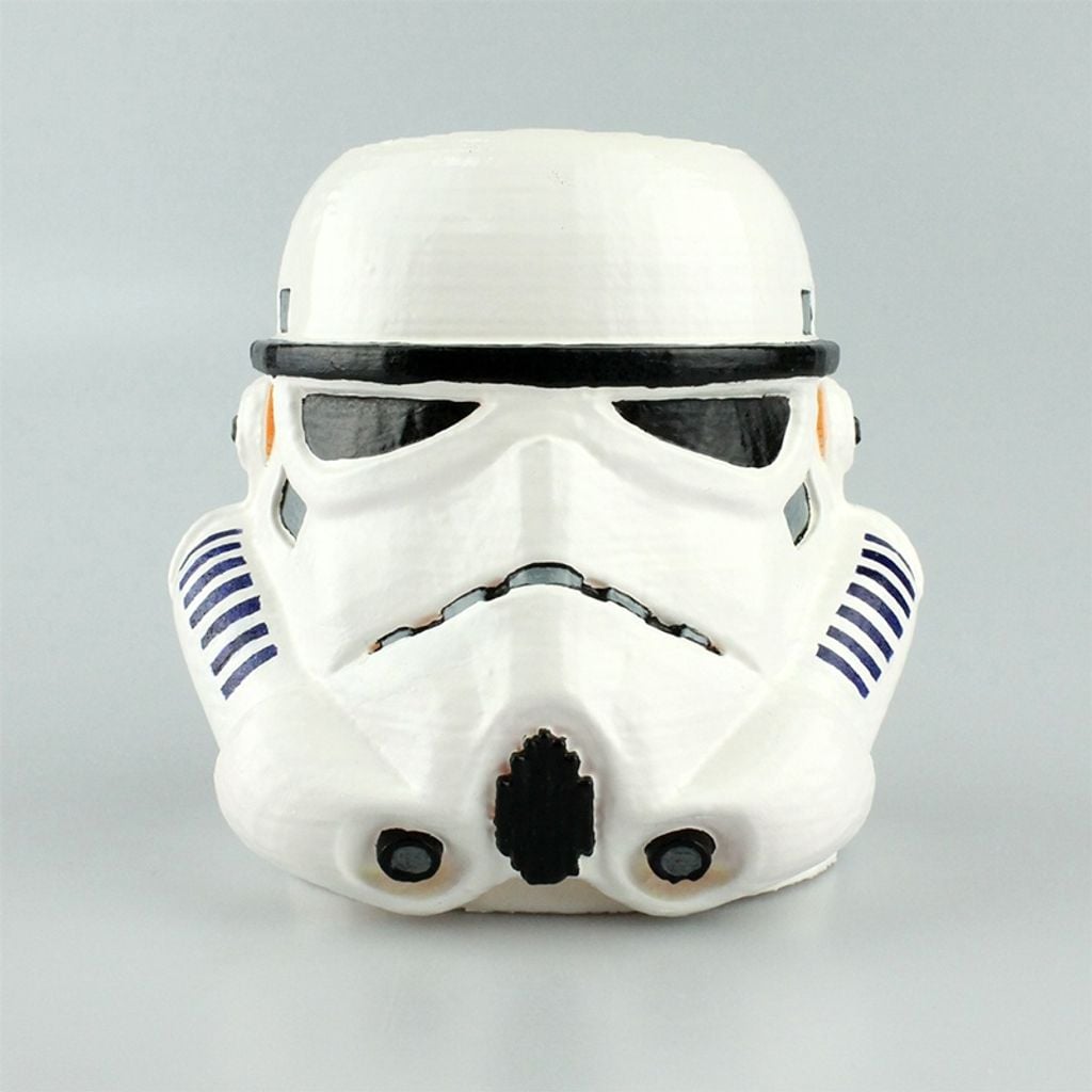 Porta-canetas capacete estilo soldado espacial em PLA