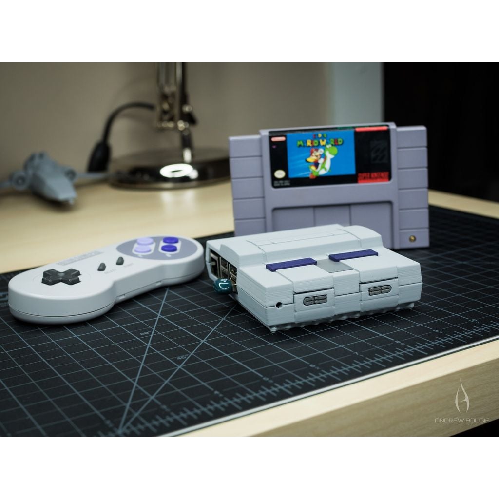 Capa impressa 3D estilo Mini SNES para Raspberry Pi 2/3