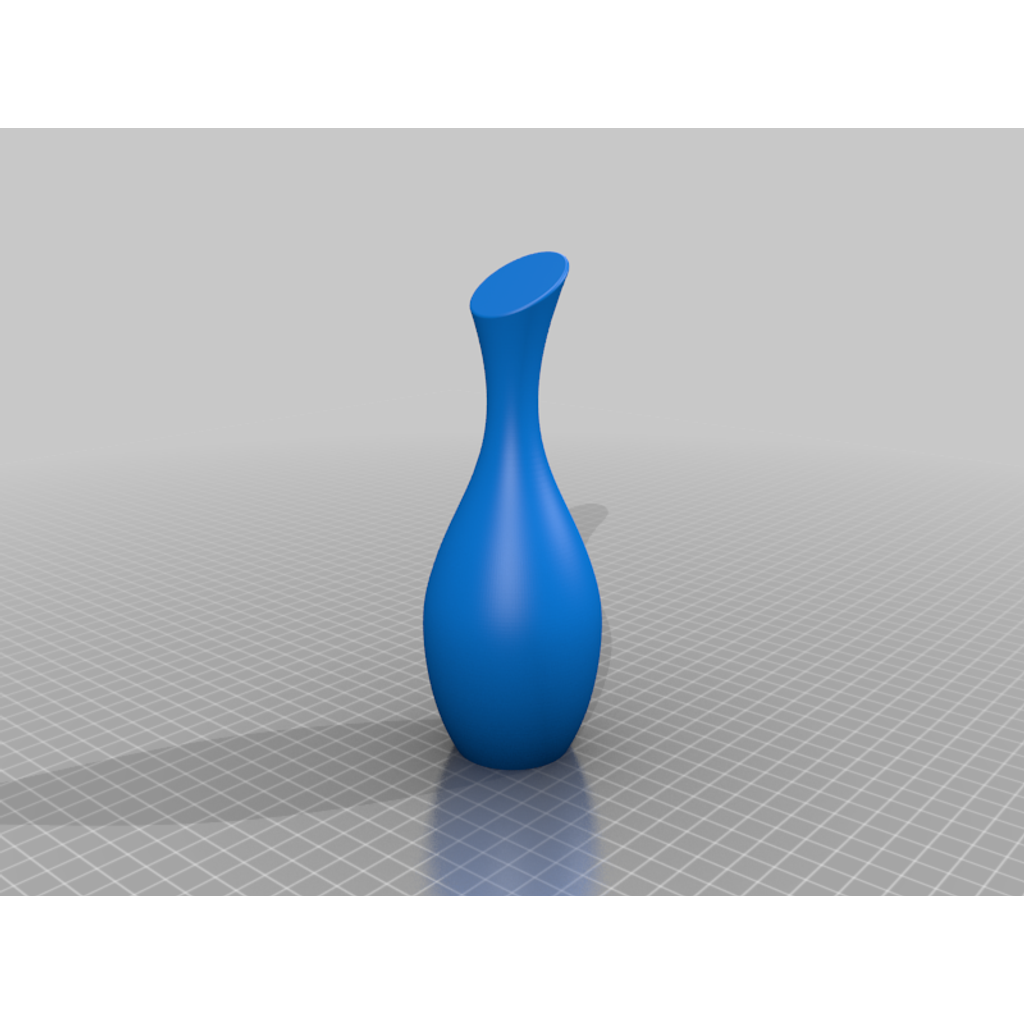 Vaso decorativo impresso em PLA - formato alongado