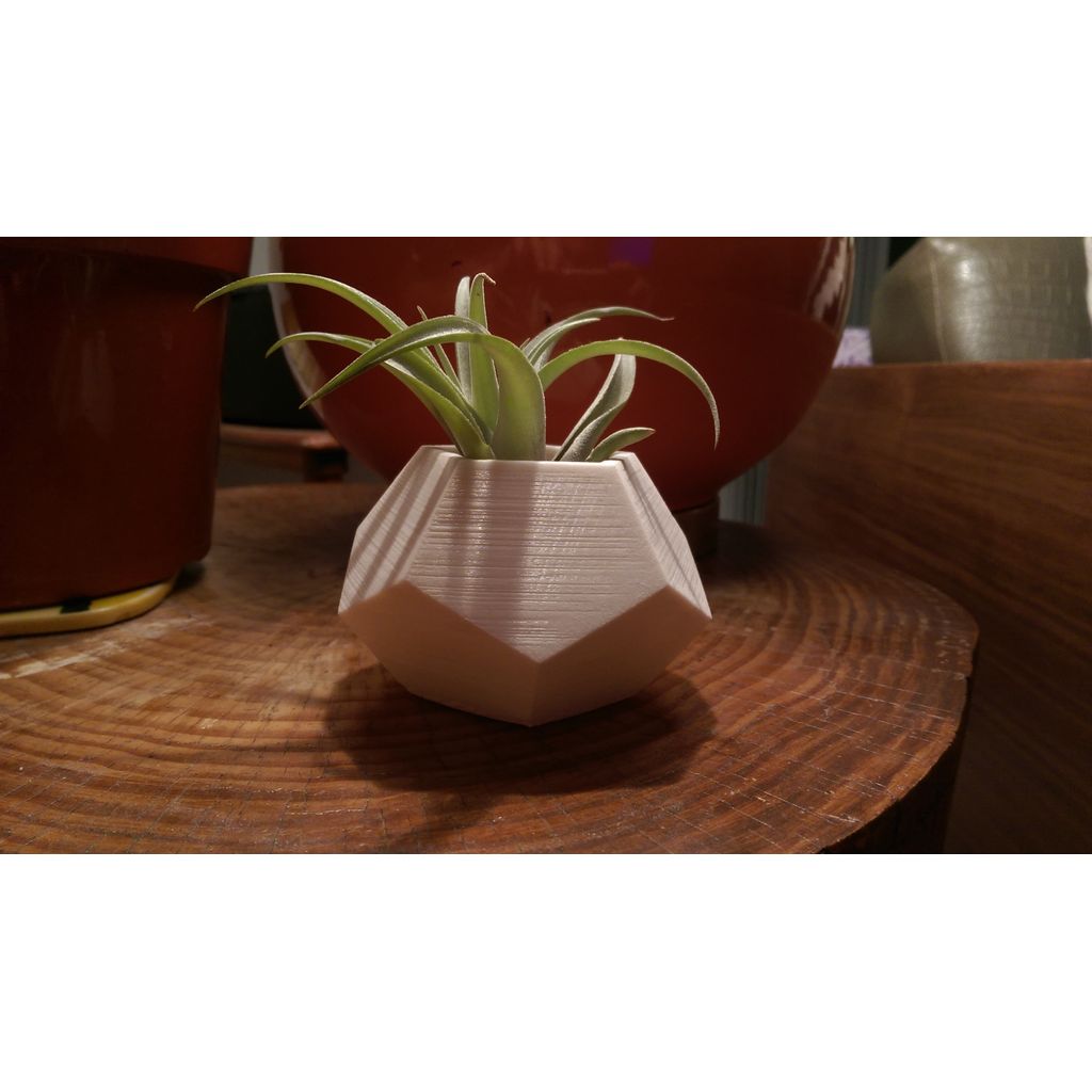 Vaso geométrico dodecaedro em PLA