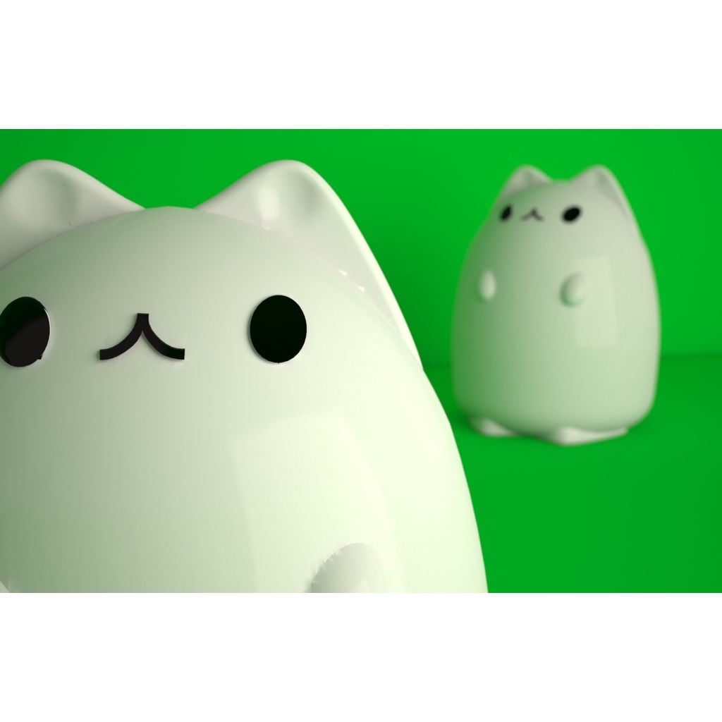 Peça impressa 3D: corpo decorativo gato estilo Pusheen