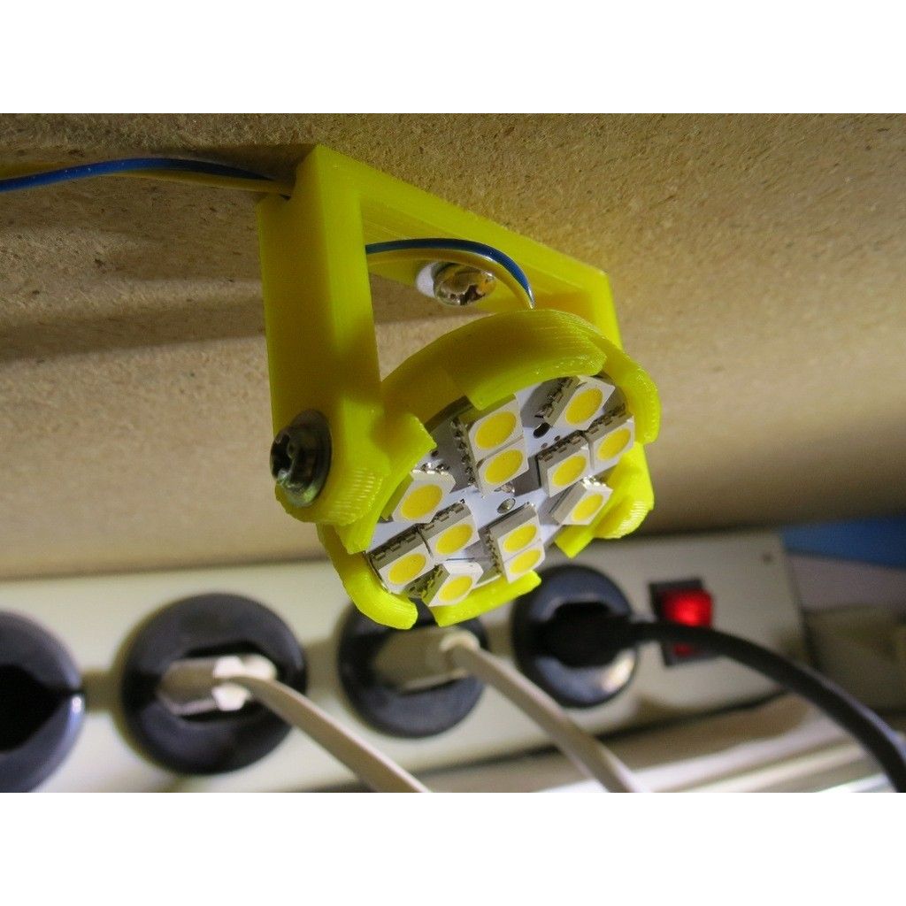 Estrutura de encaixe inclinável simples para lâmpadas LED tipo G4