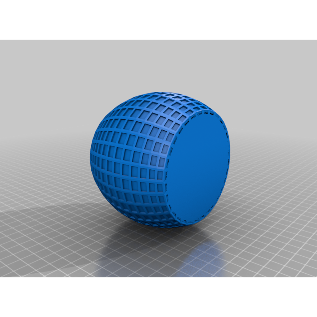 Vaso de plástico impresso 3D com textura quadriculada