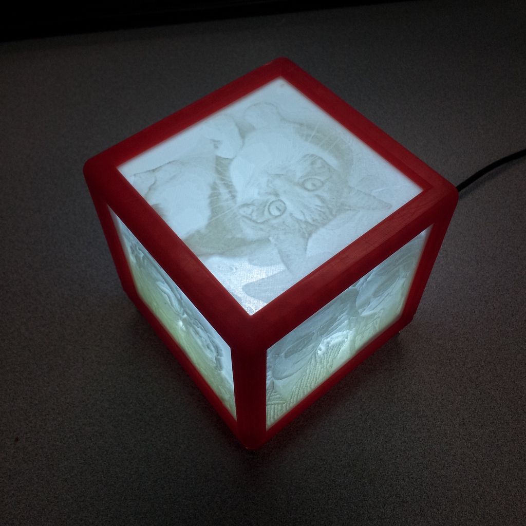 Lithophane Box Lamp (LED/USB powered)