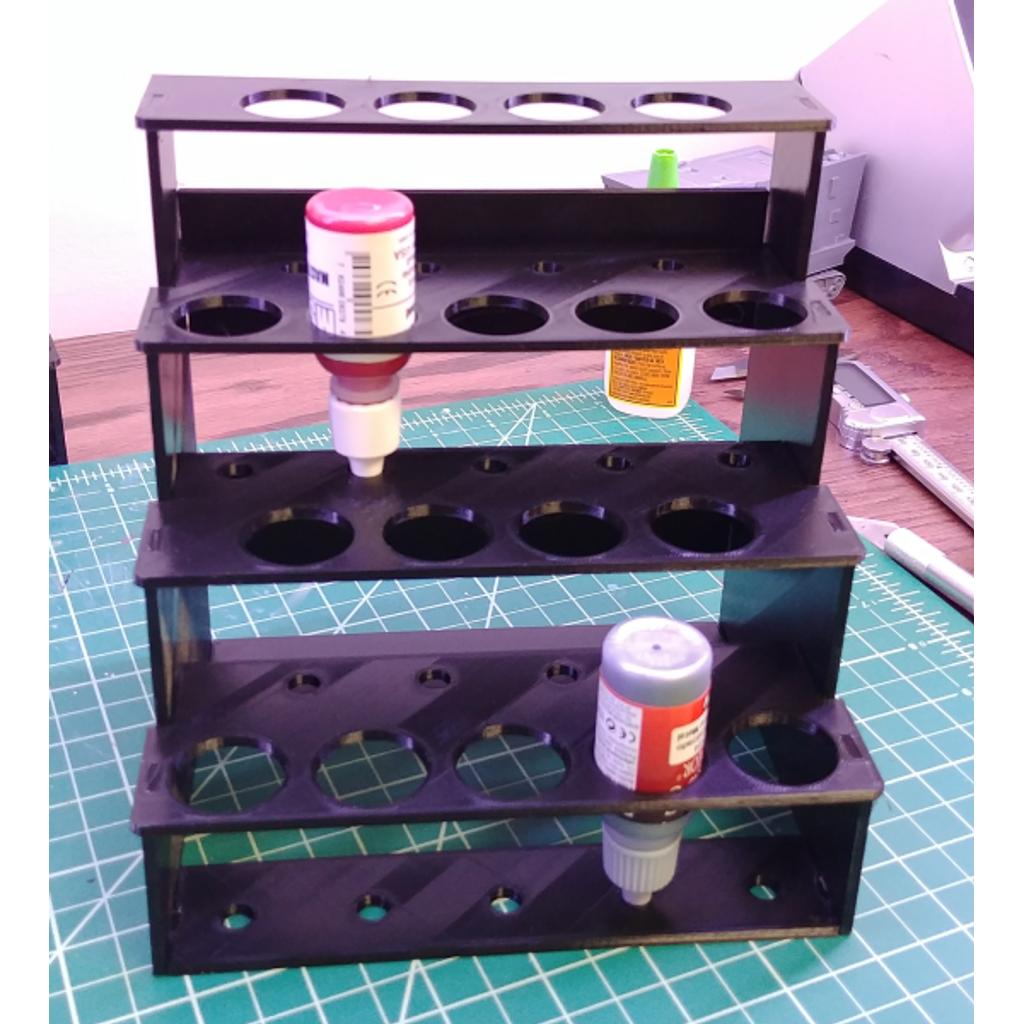 Rack modular reto para frascos de tinta (pequeno)