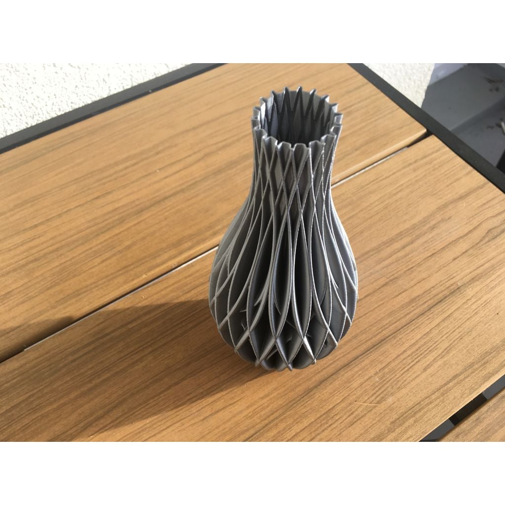Vaso espiral impresso em PLA - decoração vazado