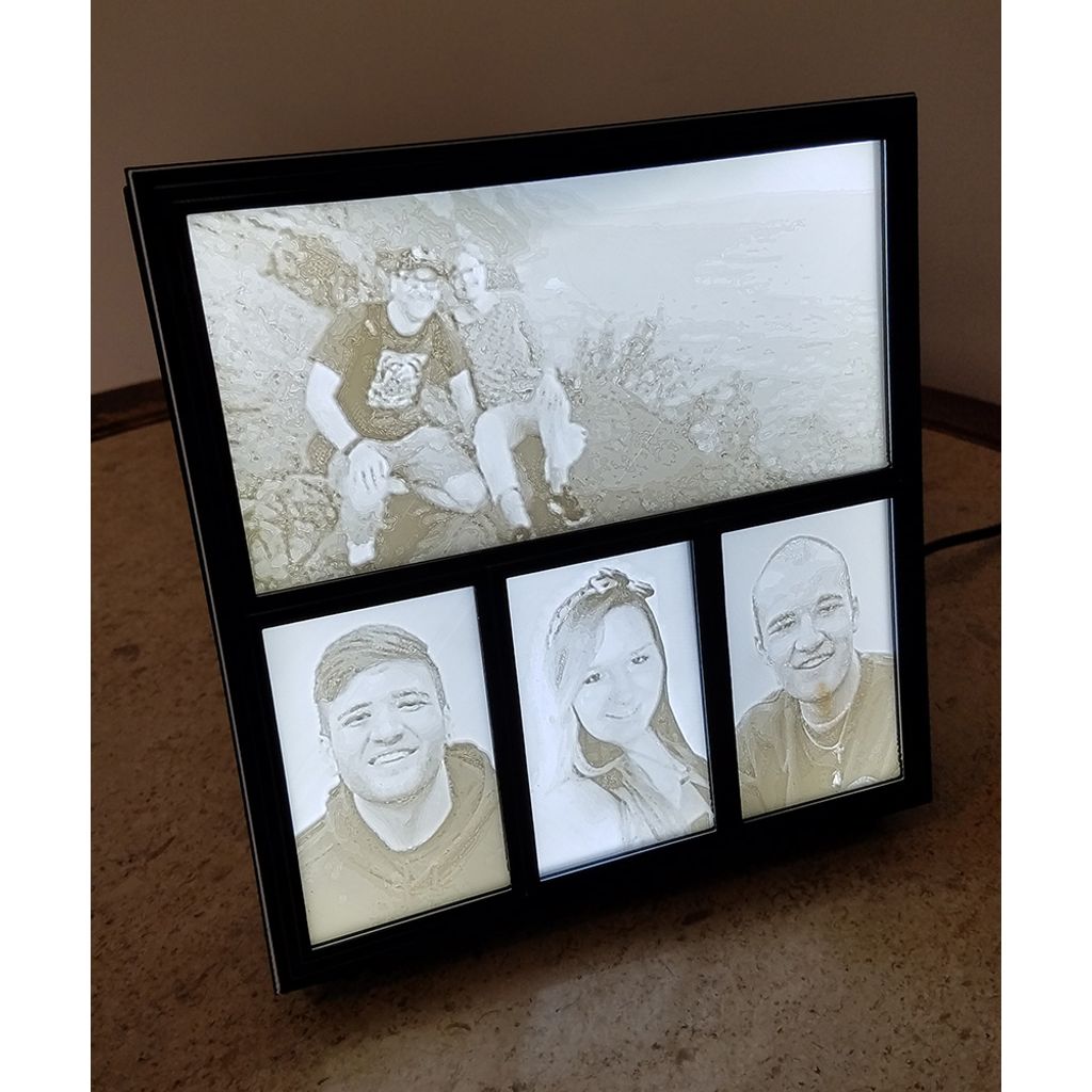 Moldura de caixa de luz de litofano