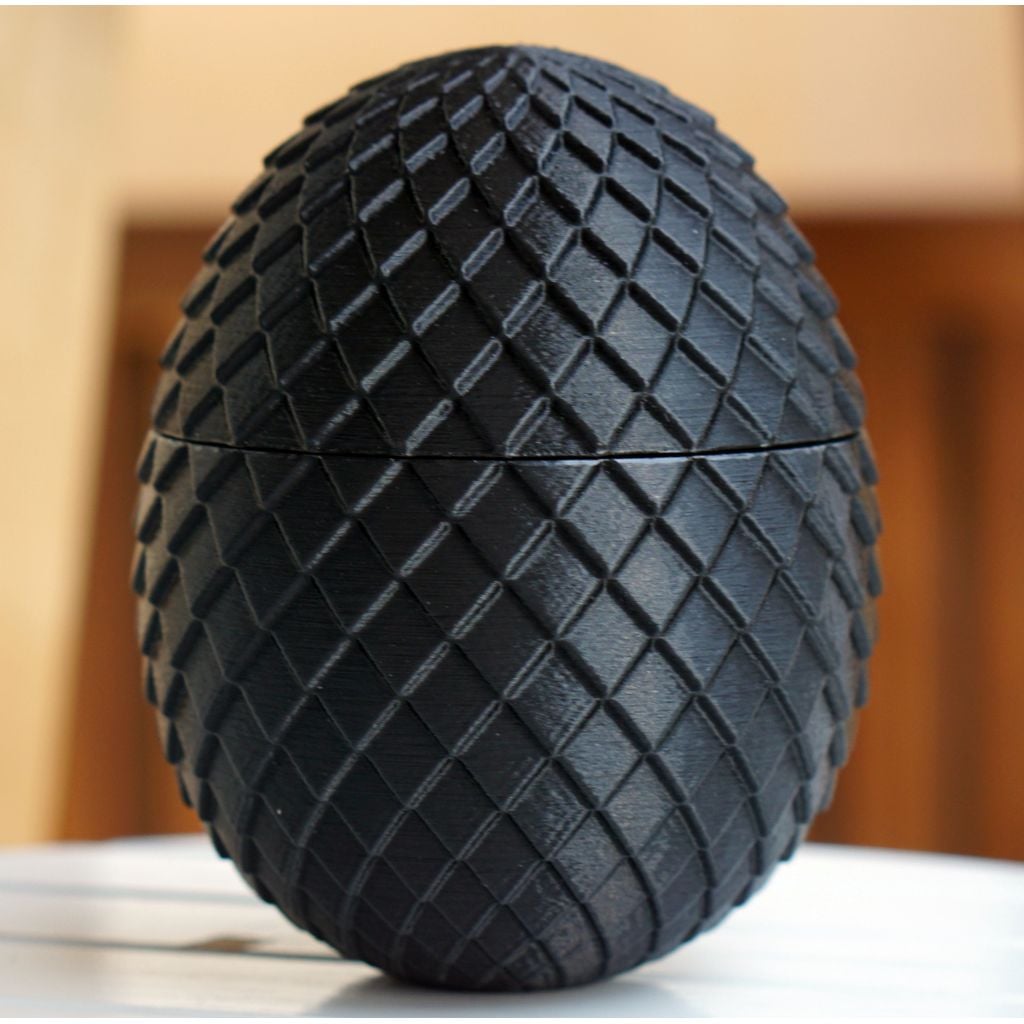 Caixa ovo decorativo impressa em 3D (PLA)