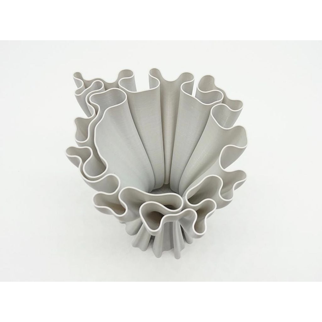 Vaso ondulado impresso em 3D (peça PLA)