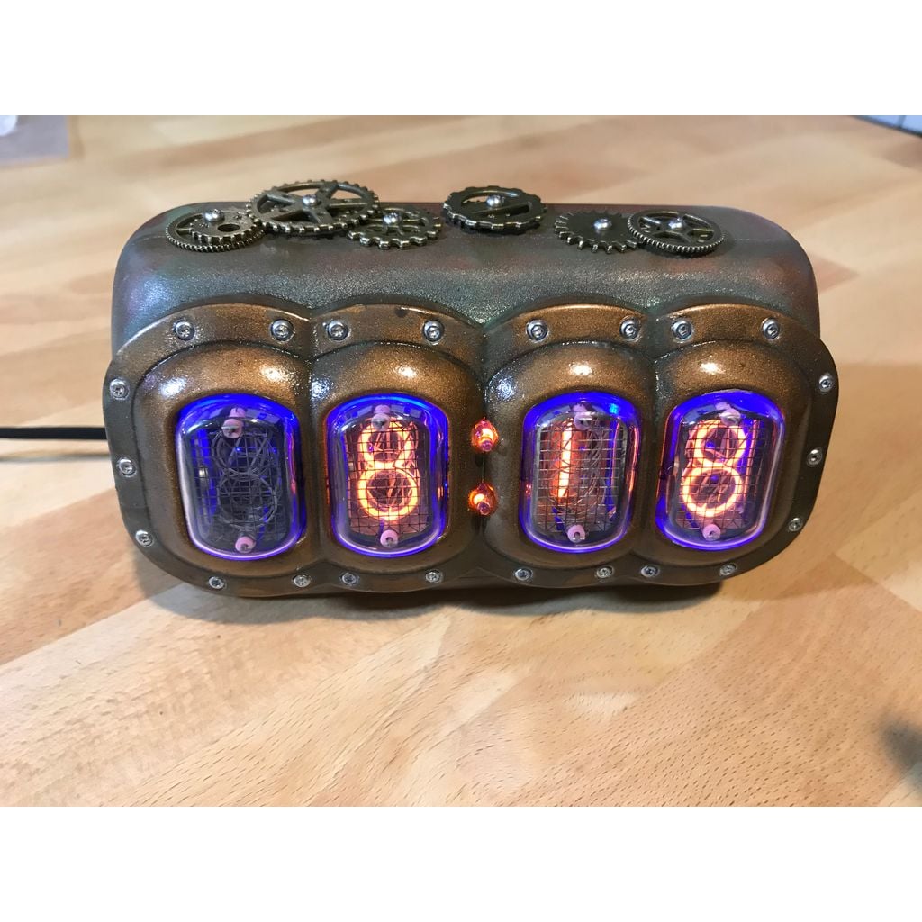Carcaça frontal steampunk para tubo Nixie (peça 3D)