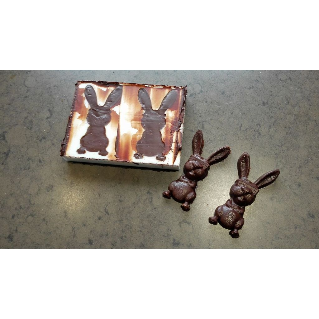 Molde de chocolate duplo coelhinho da Páscoa