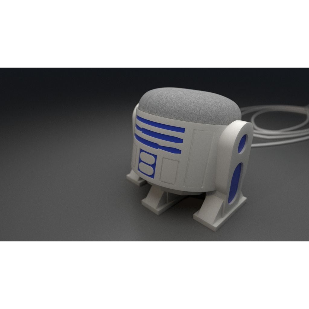 Suporte R2D2 impresso em 3D para Google Home Mini