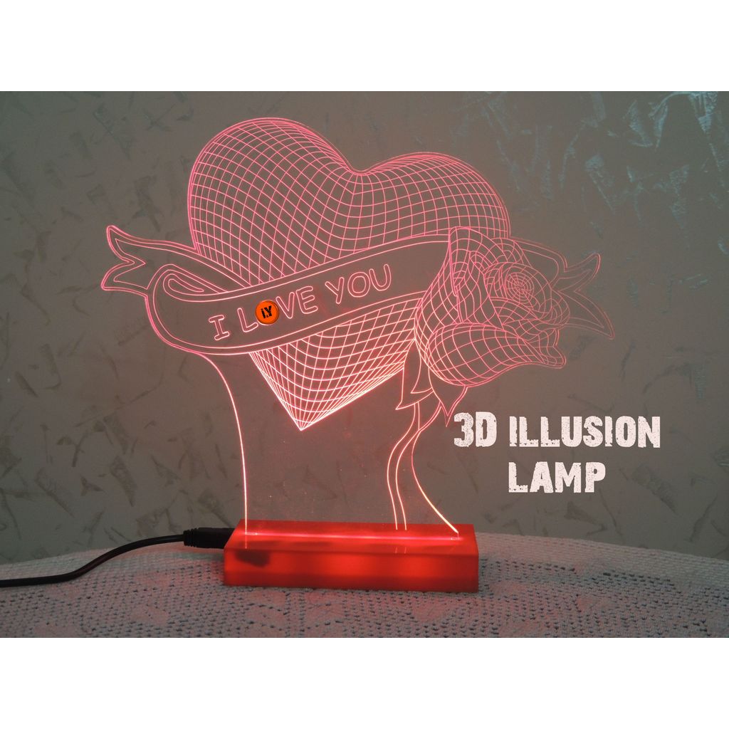 Lâmpada 3D - ilusão