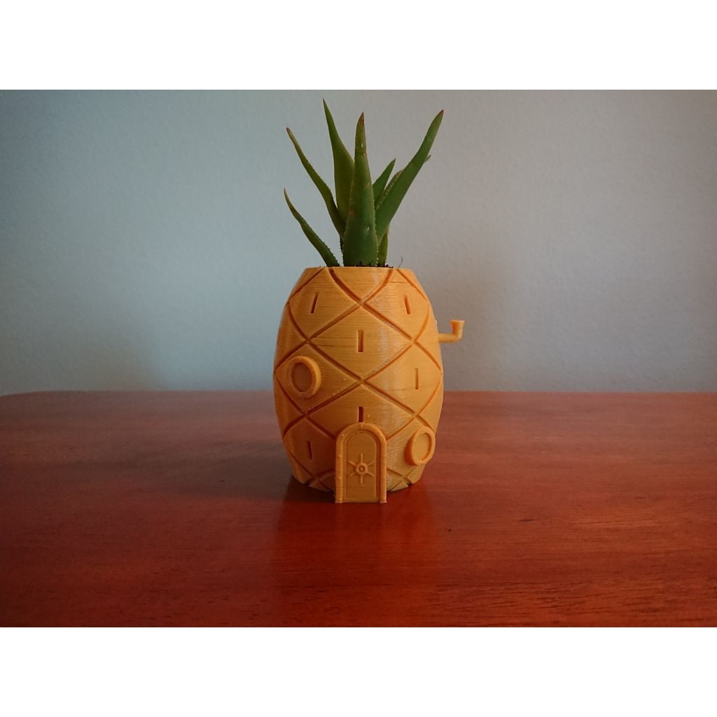 Vaso para plantas da casa do Bob Esponja
