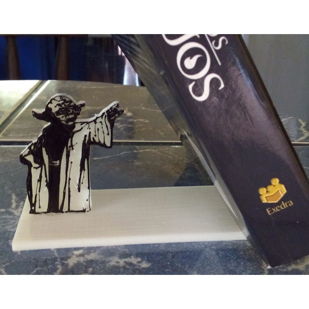 Apoio de livros Yoda em PLA impresso