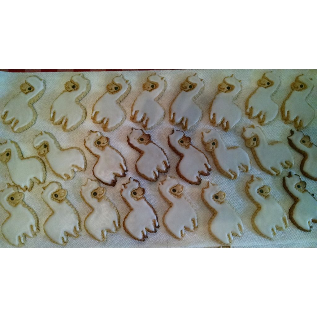 Conjunto de cortador de biscoitos de alpaca e lhama