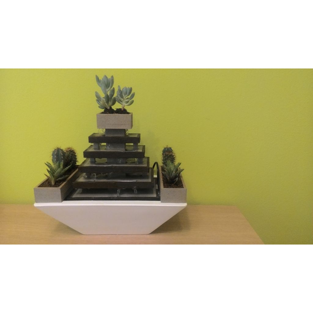 Zen fountain garden