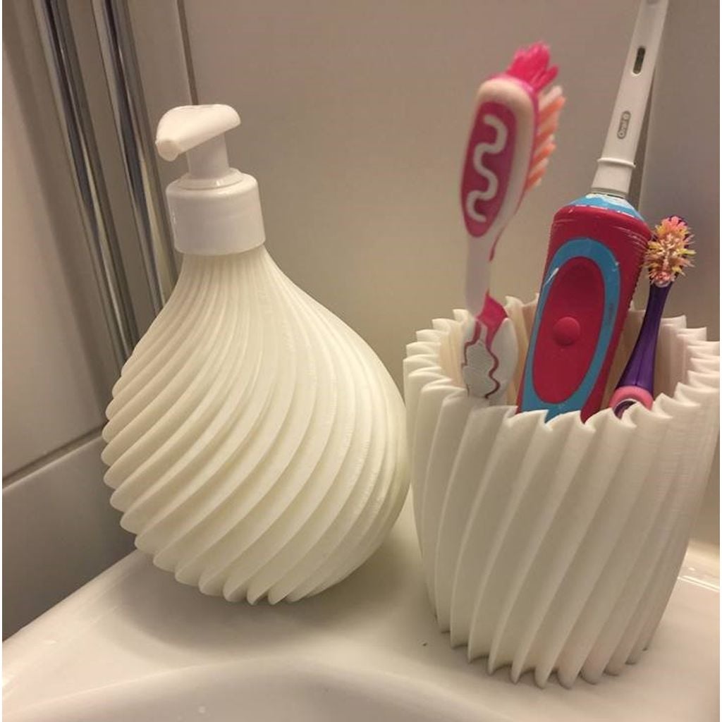 Porta escova de dentes e dispensador de sabonete