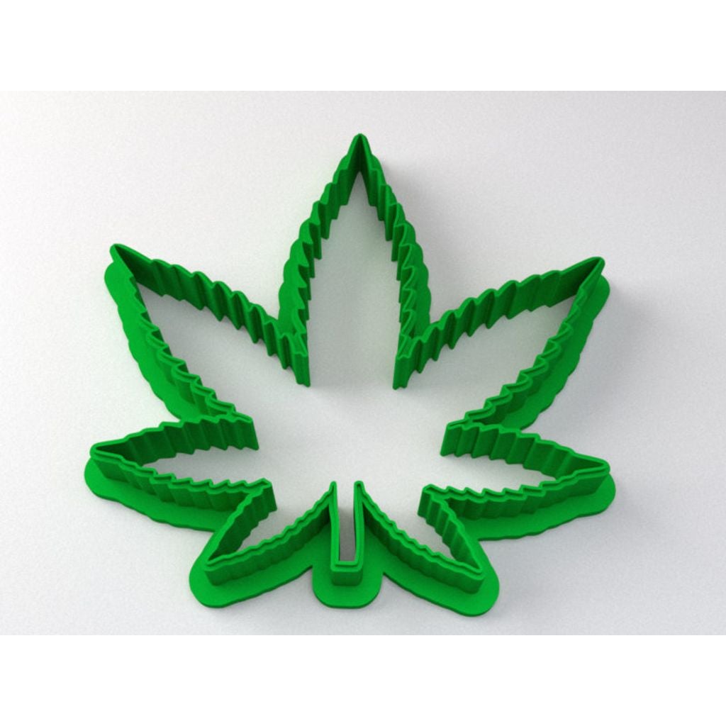 Cortador de biscoitos folha de maconha em PLA