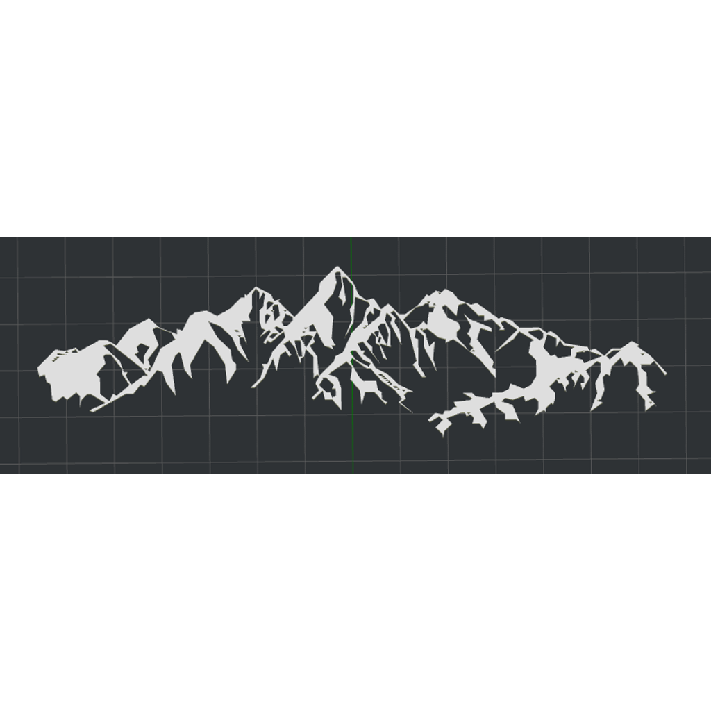 Painel decorativo montanhas 2D em PLA