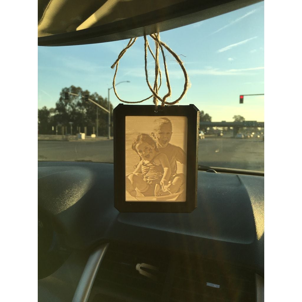 Suporte de litofano para espelho/janela/ornamento de carro e instruções