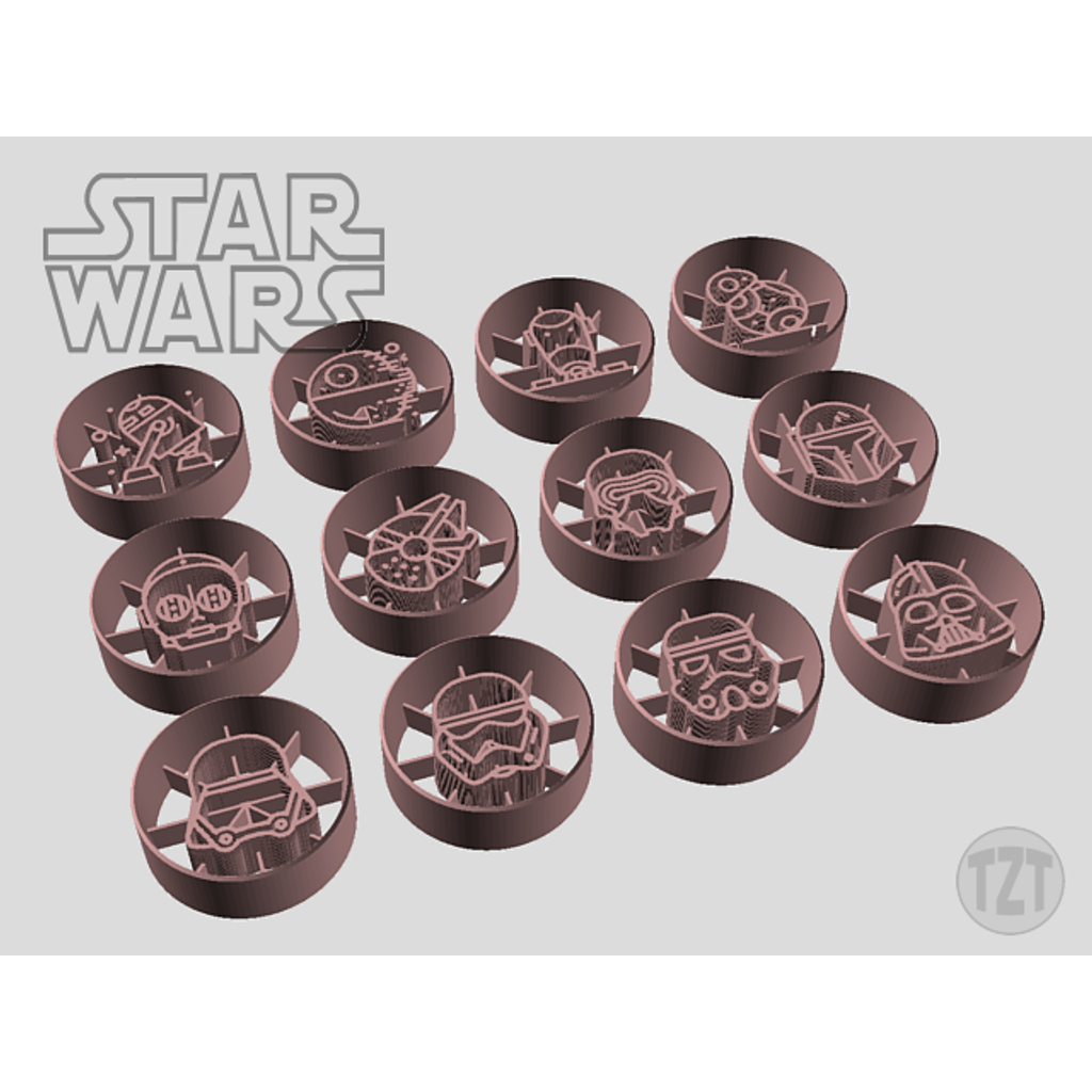 Conjunto de cortador de biscoitos Star Wars