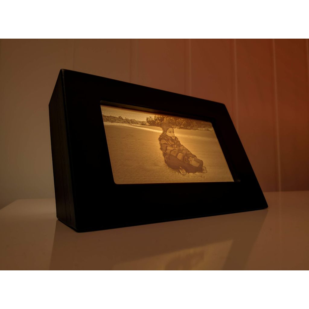 Moldura fotográfica em litofano