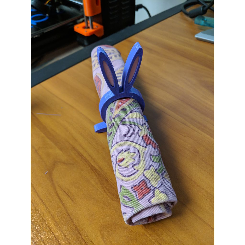Anel de guardanapo coelhinho da Páscoa multicolorido