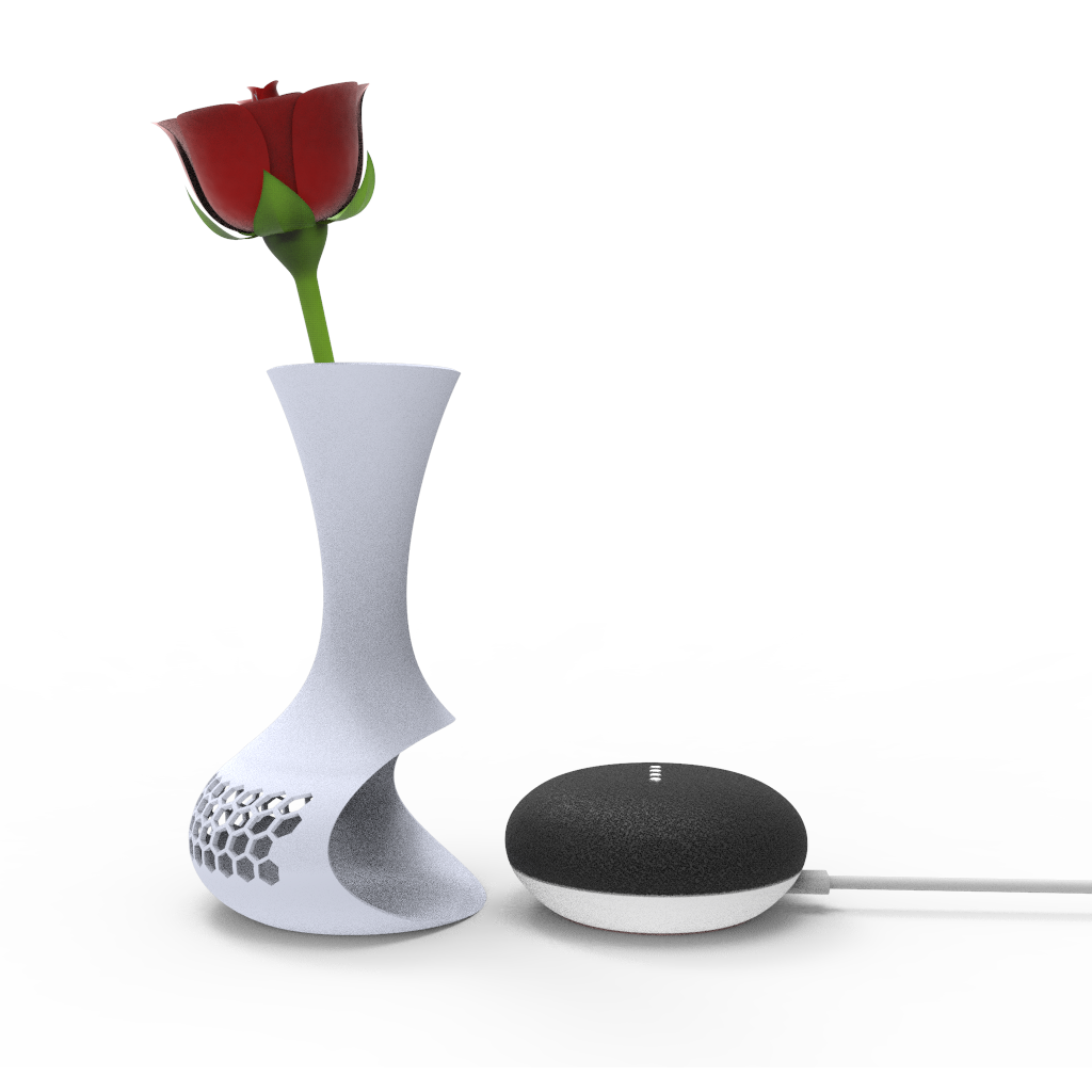 suporte vaso decorativo em PLA para smart speaker