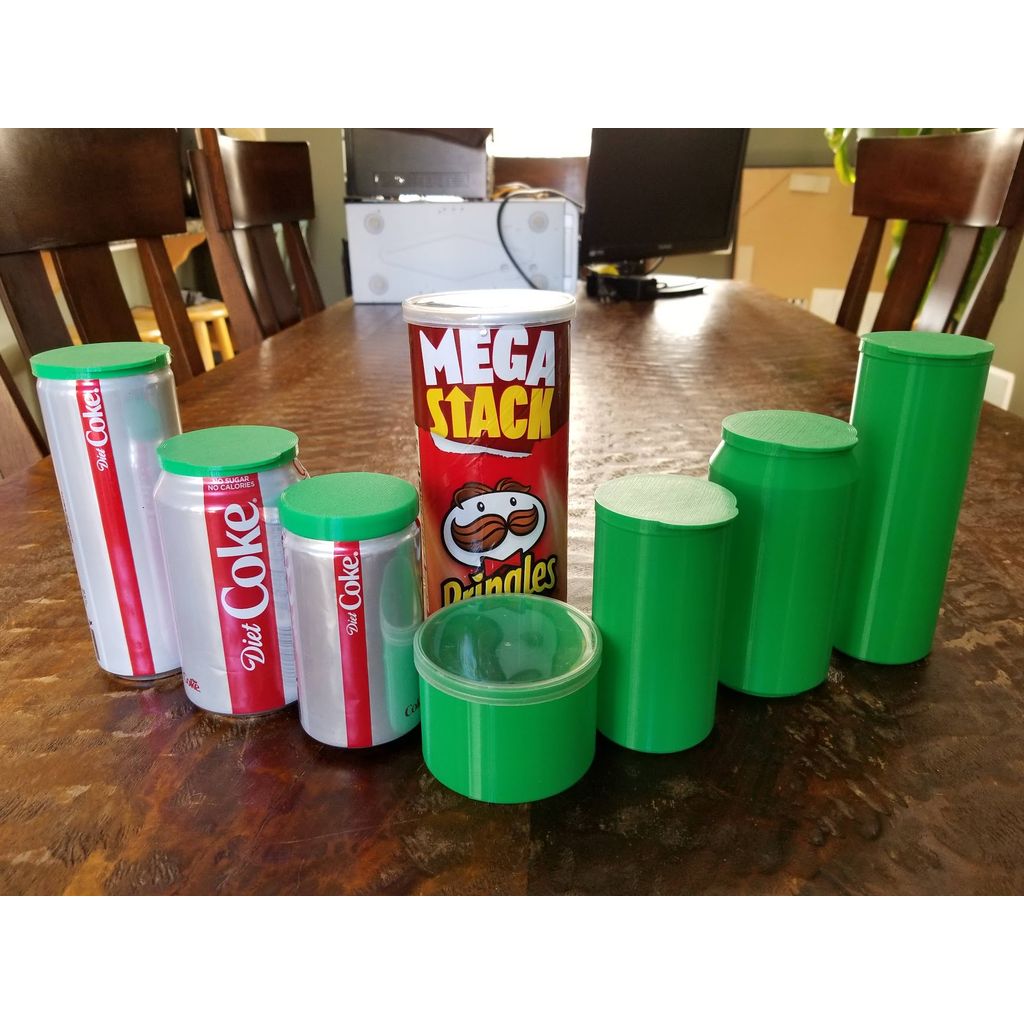 Latas de modo vaso paramétrico (latas de refrigerante, latas Pringles, latas poligonais)