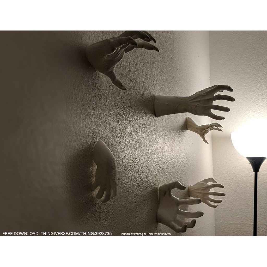 Mão para parede impressa 3D - decoração fixa