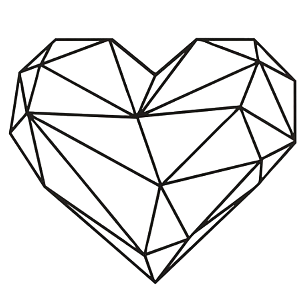 DESIGN DE ARTE DE PAREDE 2D DO CORAÇÃO