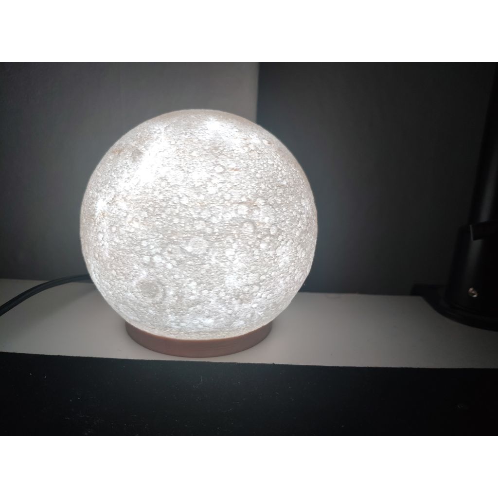 Candeeiro Lunar com Base e Luzes