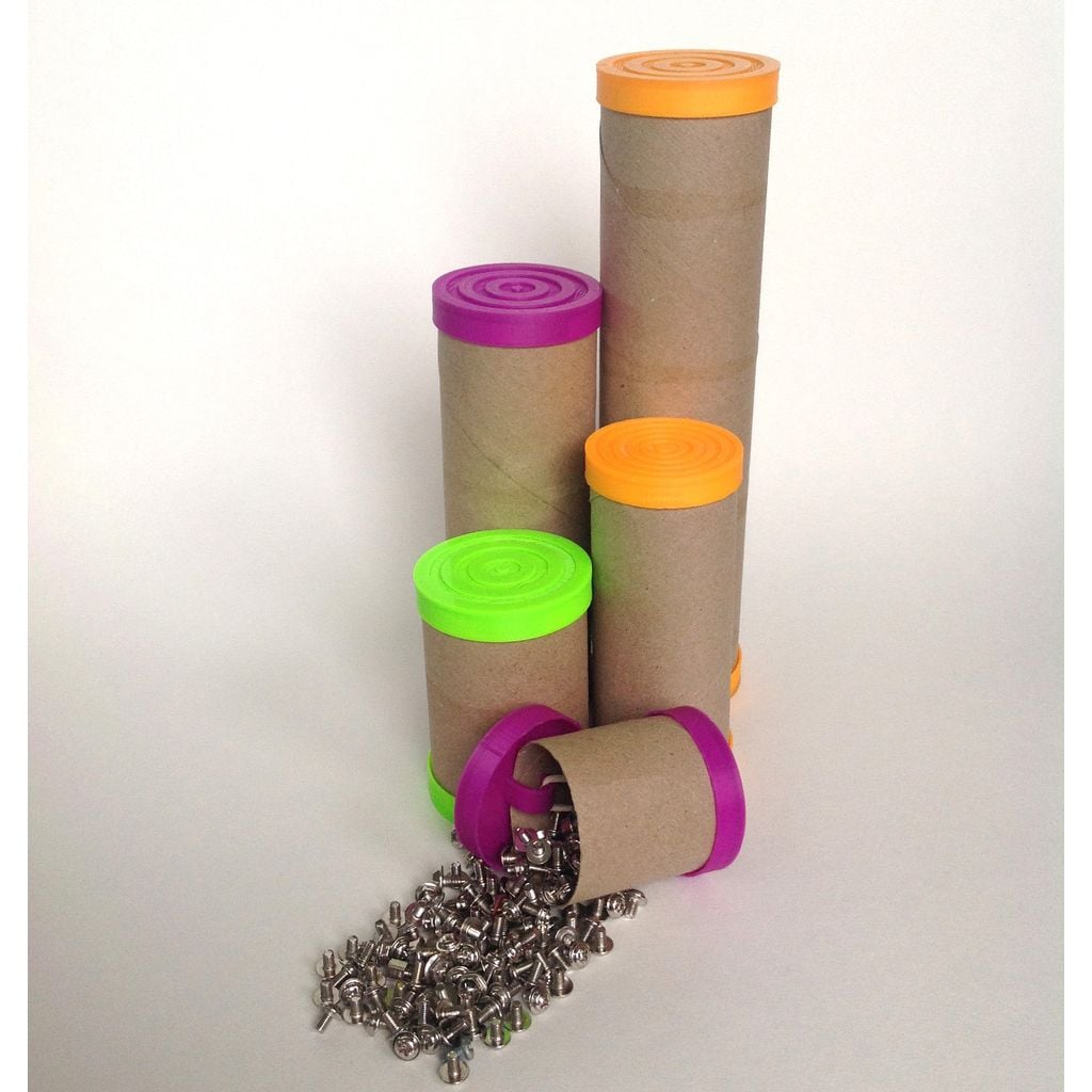 Tampa para tubo de papel impressa em PLA