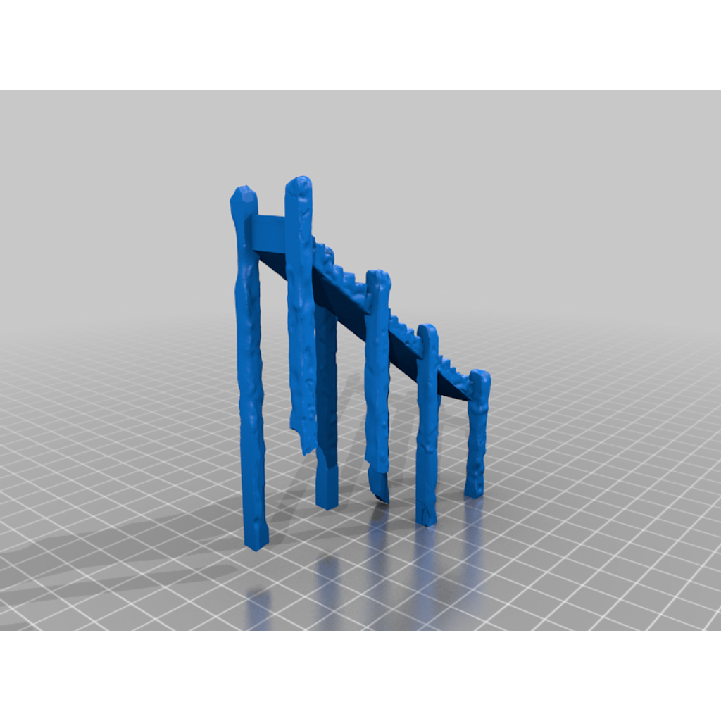 Escada rústica em PLA para book nook (peça 3D)