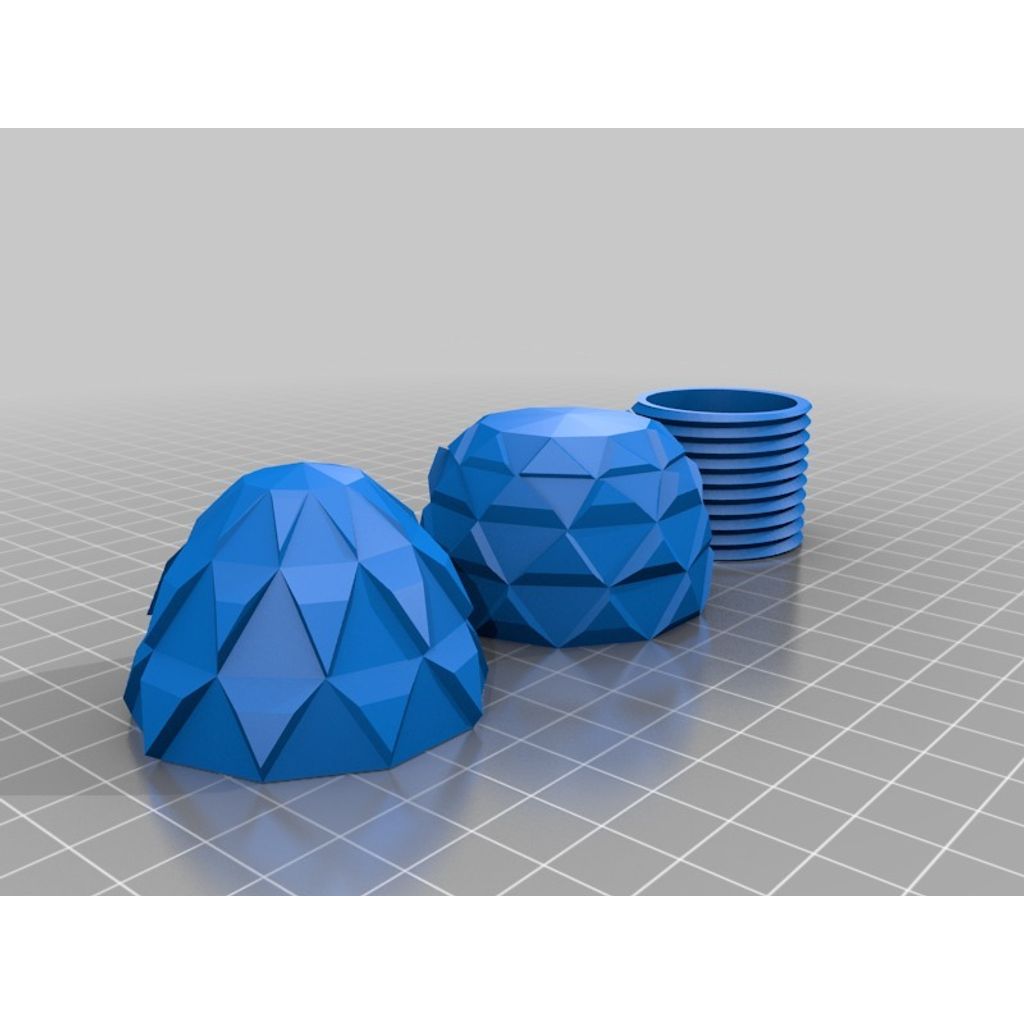 Caixa ovo de dragão impressa em 3D (três partes)
