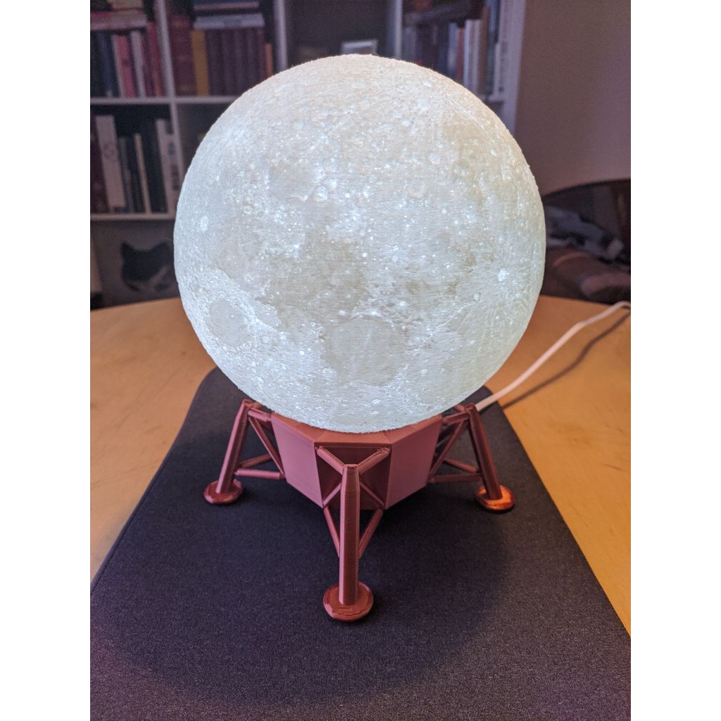 Lunar lander base for Moon Lamp