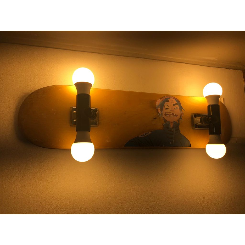 soquete de lâmpada duplo skate