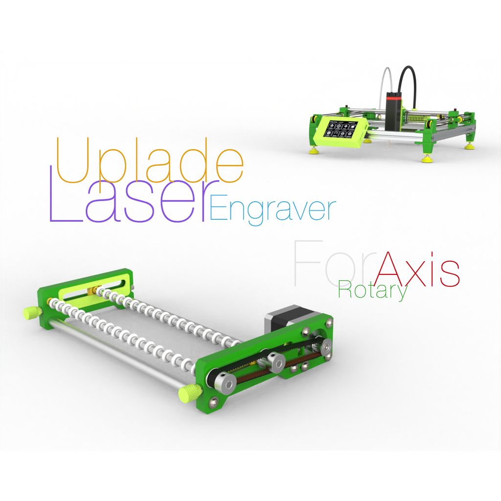 Atualizar gravador a laser para eixo rotativo