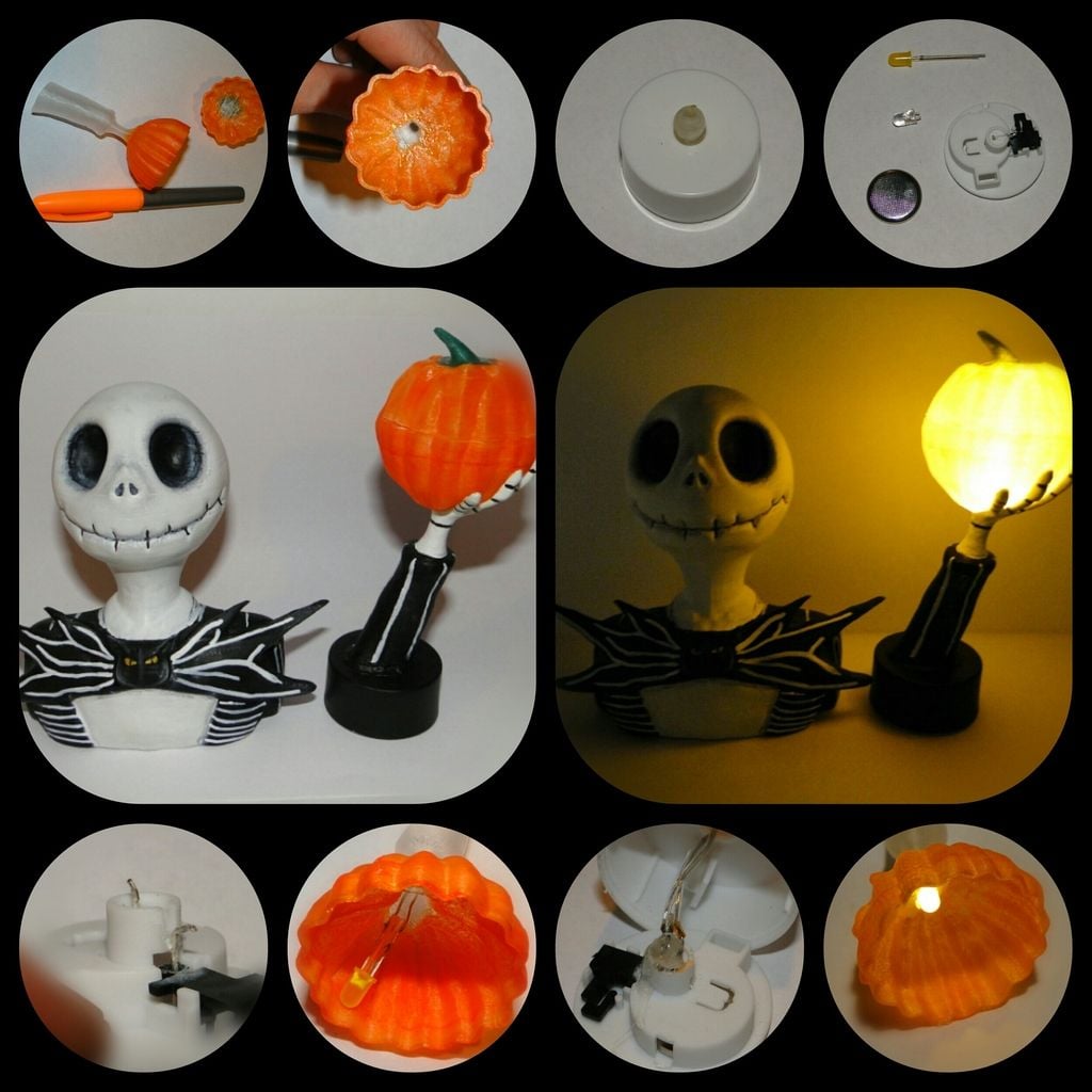 Pesadelo antes do Natal - Jack Skellington com abóboras brilhantes