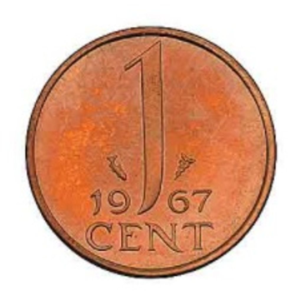 Moeda de centavo antiga holandesa