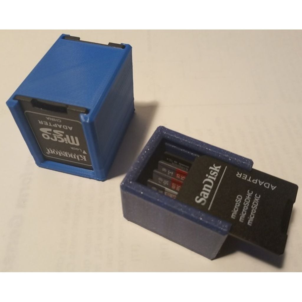Caixa organizadora para cartões microSD impressa em PLA