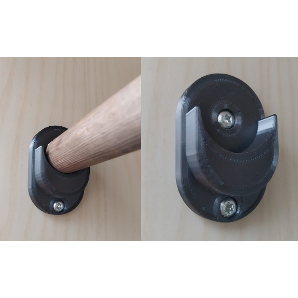 Suporte de parede para cabo de vassoura (gancho PLA)
