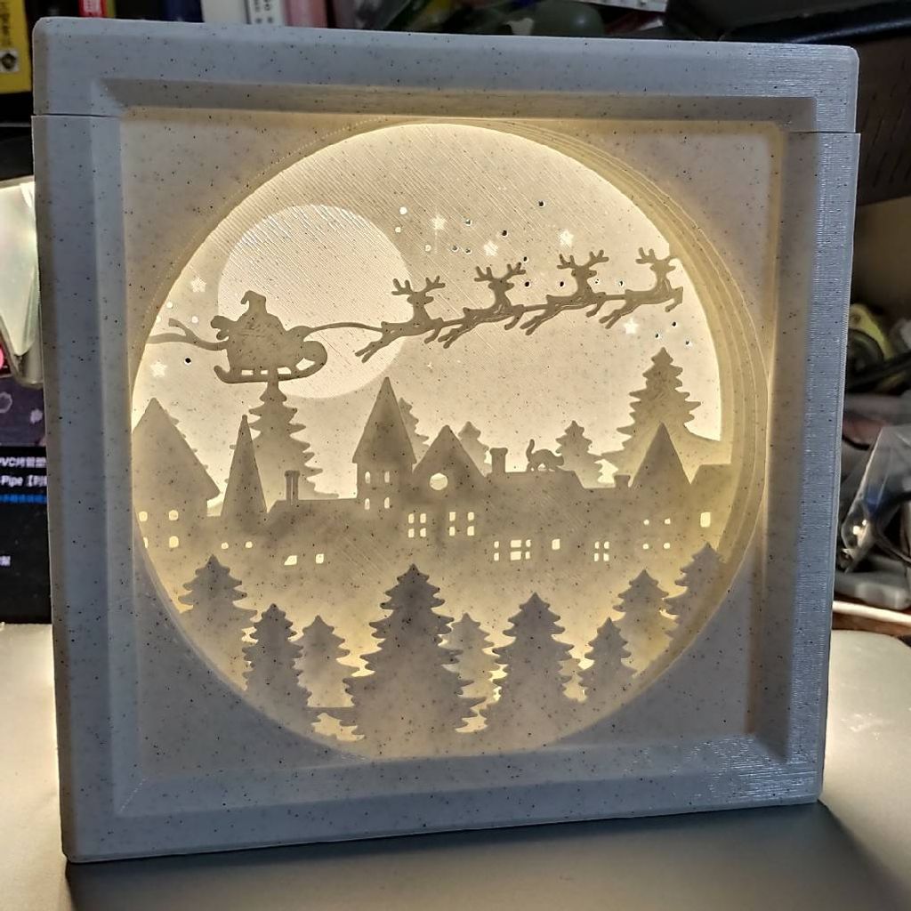 Artesanato de papel de Natal como lâmpada de cena [stp incluído]