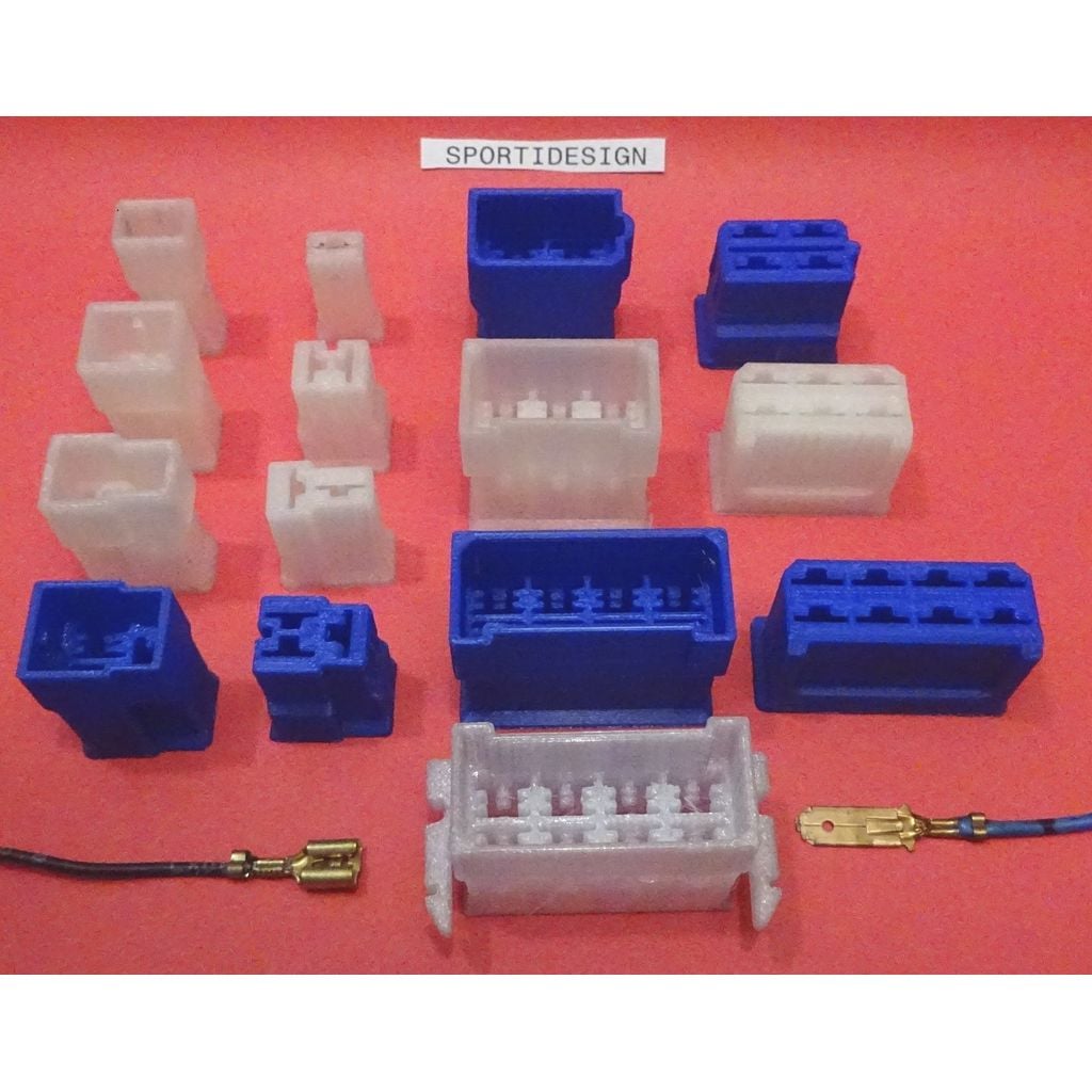 1-8 way Inline Car-Connectors, 6.3 mm