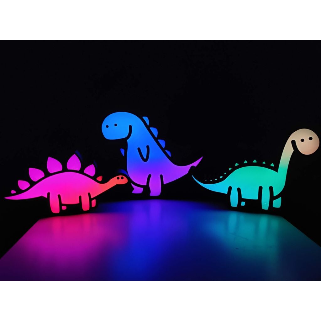 Dino decorativo em PLA para luminária - peça 3D