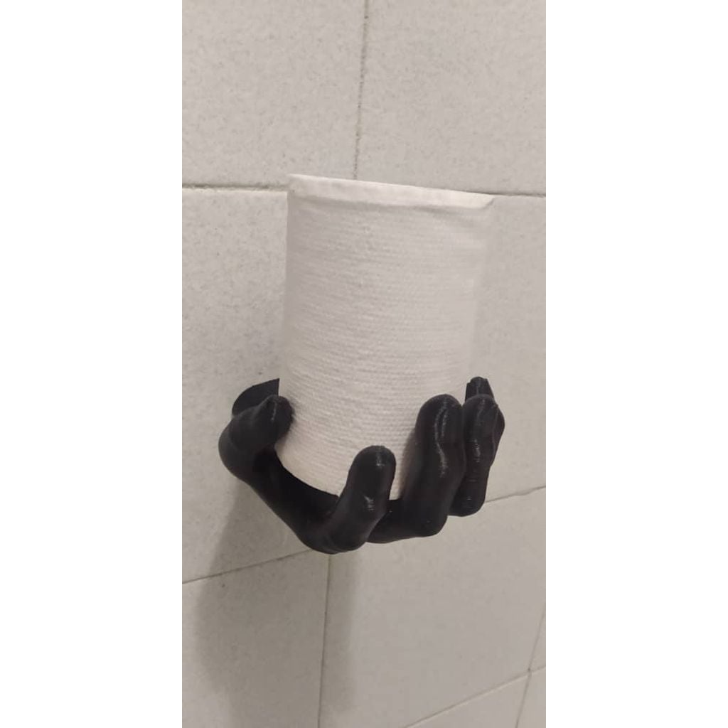 Suporte de parede em PLA formato mão para papel/toalha