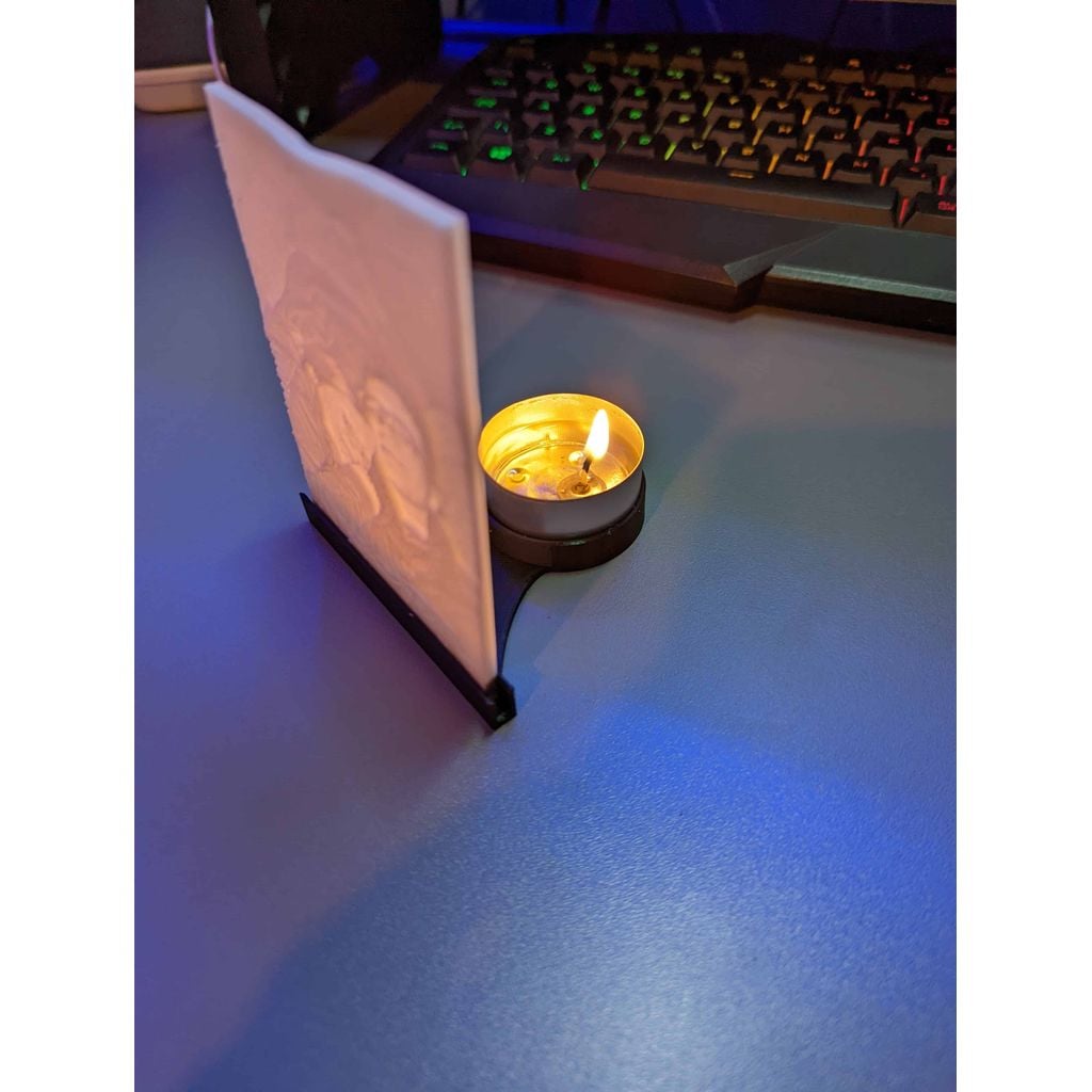 Porta-velas em litofano